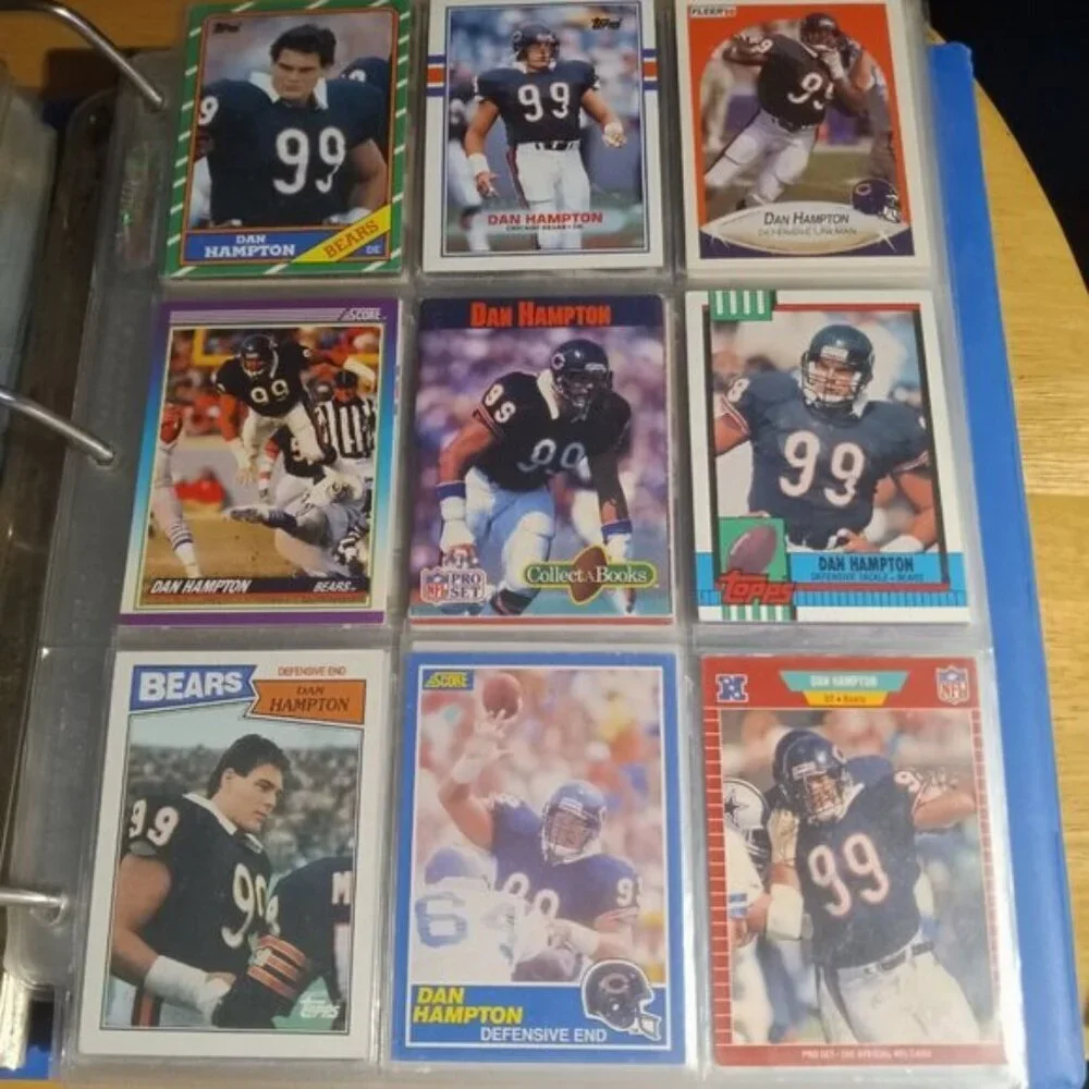 Dan Hampton 9 Card Lot Chicago Bears